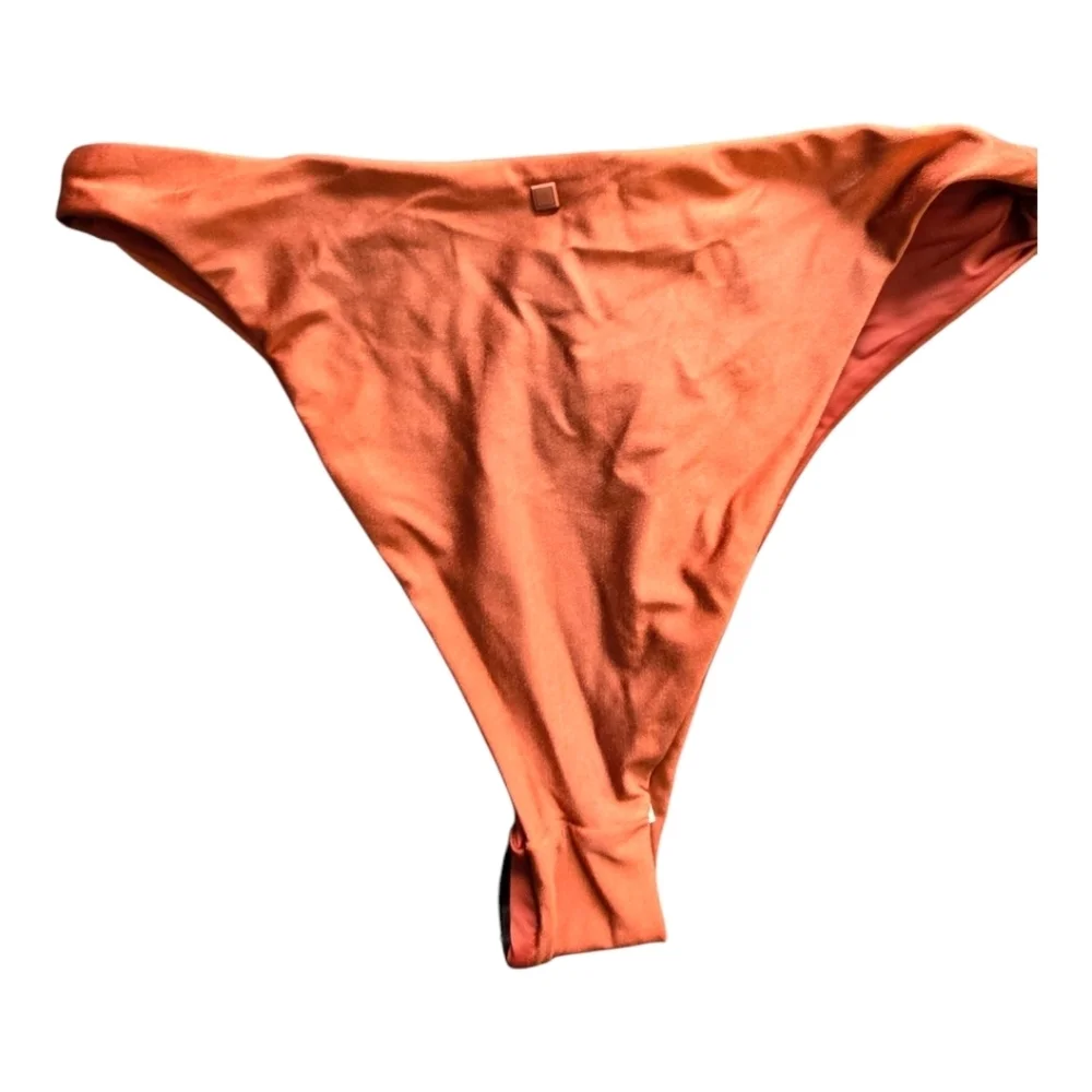 Dolce Vita Brown Studded High-Leg Swim Bottoms, Xsmall